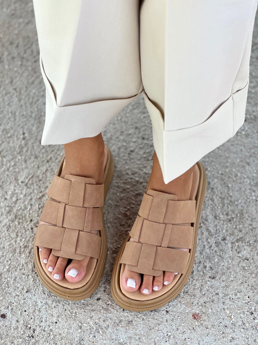 Flatforms Si Bolleti με μαλακή σόλα & πλεκτές φάσες