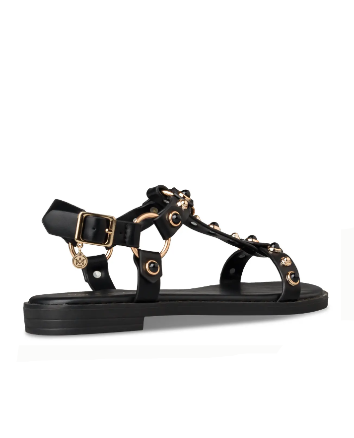 STUDDED FLAT SANDALS