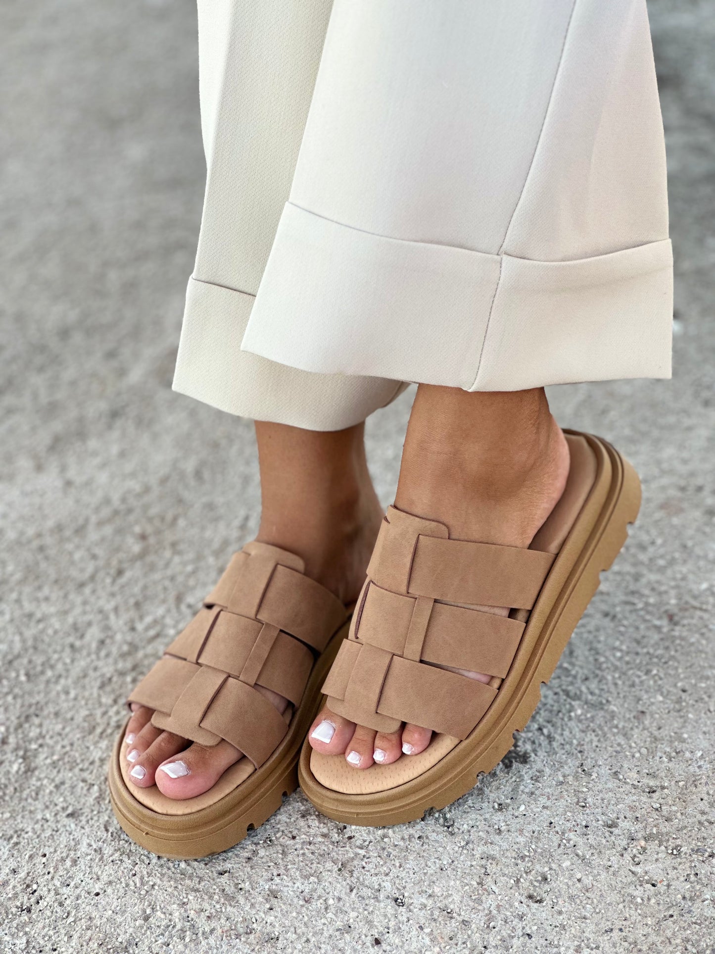 Flatforms Si Bolleti με μαλακή σόλα & πλεκτές φάσες