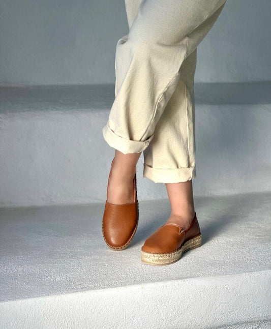 Εσπαντρίγιες δερμάτινες με σχοινί στη σόλα Ragazza 0205