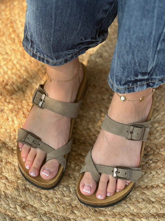 Σανδάλια ανατομικά δερμάτινα Plakton 341032