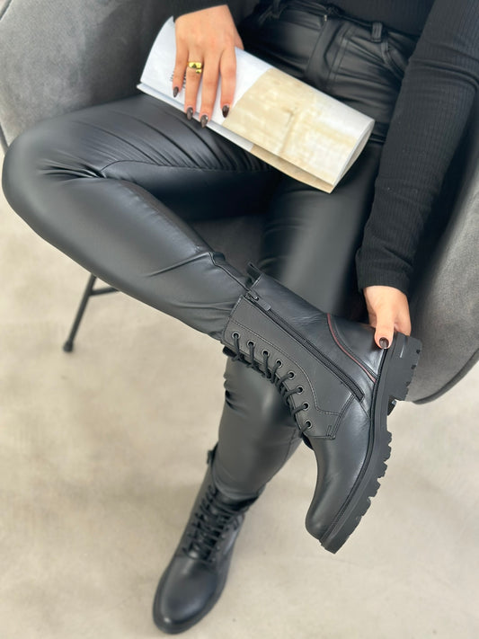 Αρβυλάκια δερμάτινα με chunky σόλα