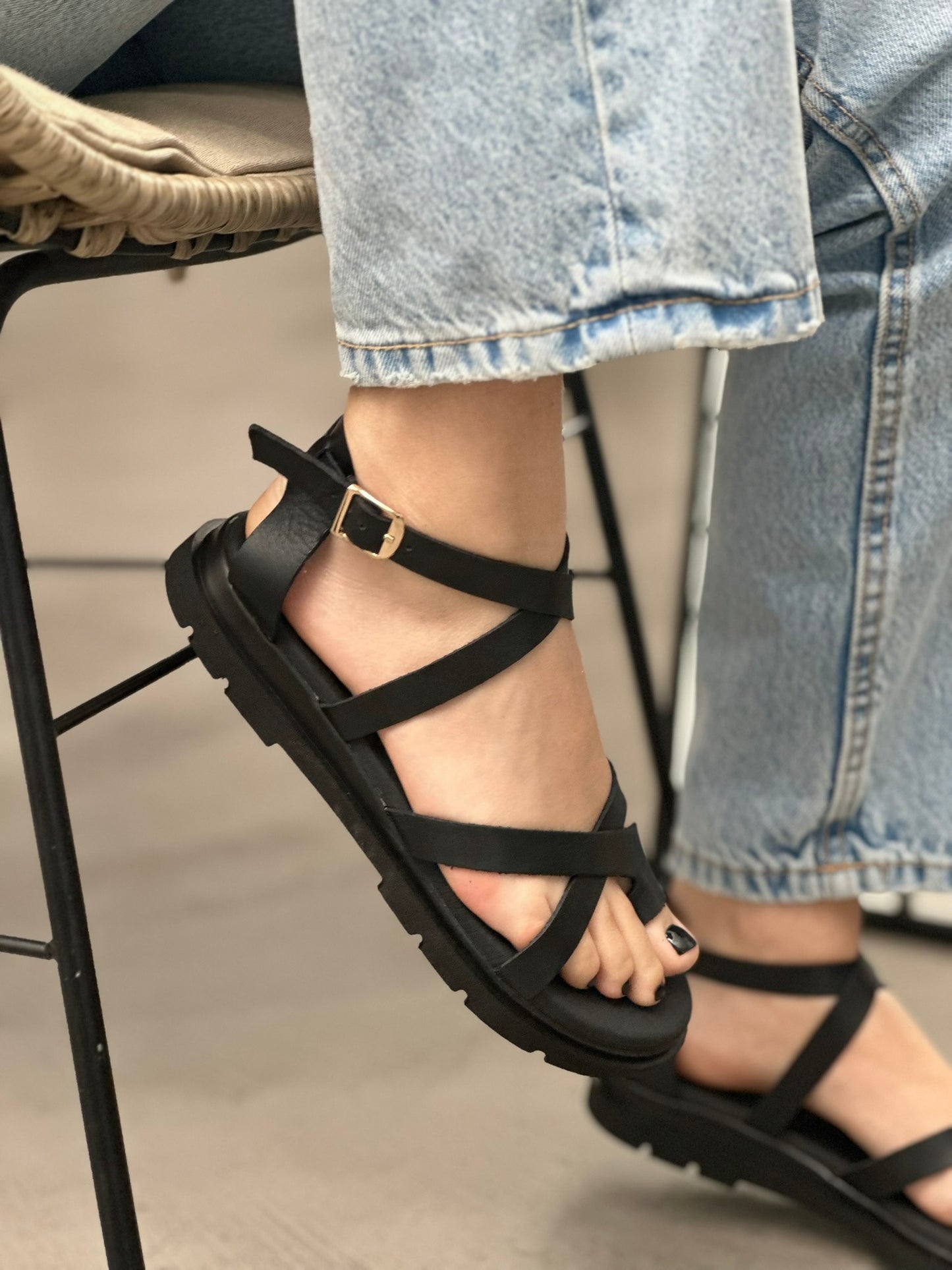 Σανδάλια gladiator δερμάτινα Ragazza 01075