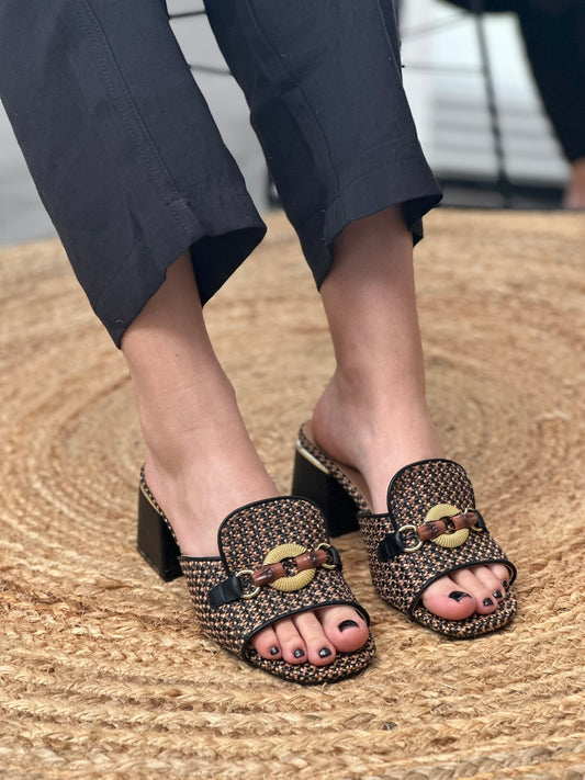 BLOCK HEEL MULES