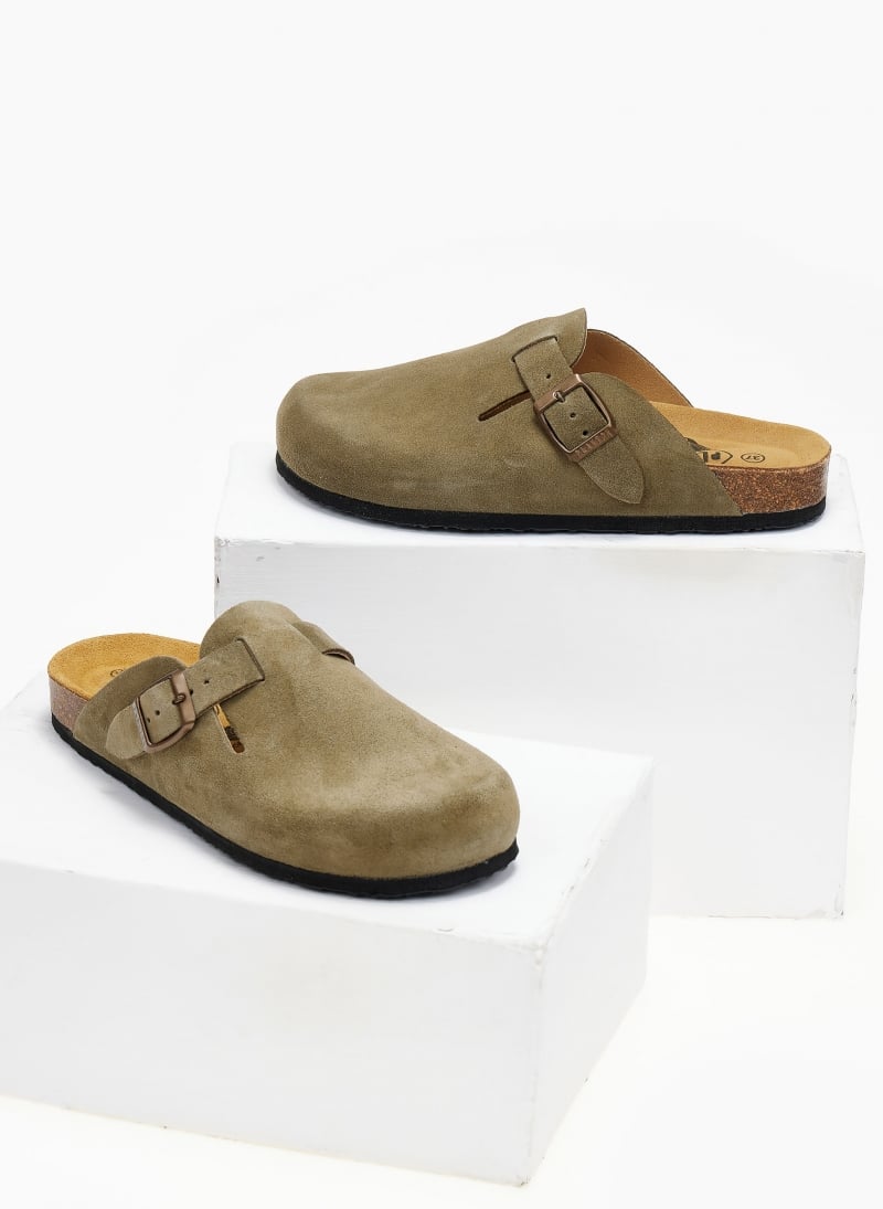 Clogs ανατομικά από δέρμα καστόρι