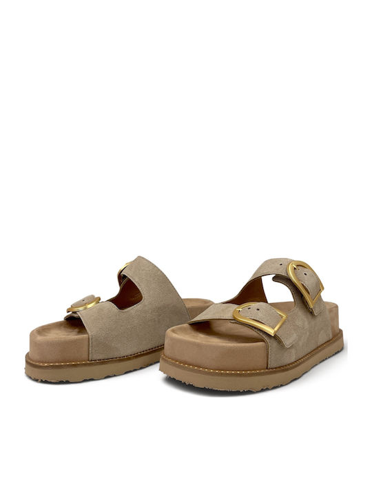 RAGAZZA δερμάτινα σανδάλια FLATFORMS 01253