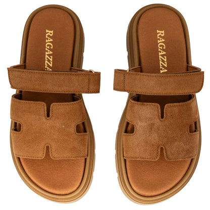 Flatform σανδάλια δερμάτινα Ragazza 01024