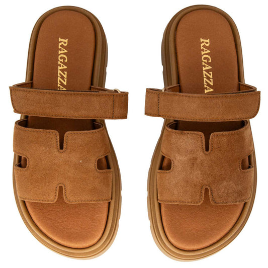 Flatform σανδάλια δερμάτινα Ragazza 01024