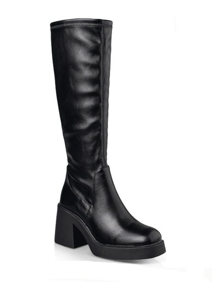 BLOCK MID-HEELED BOOTS
