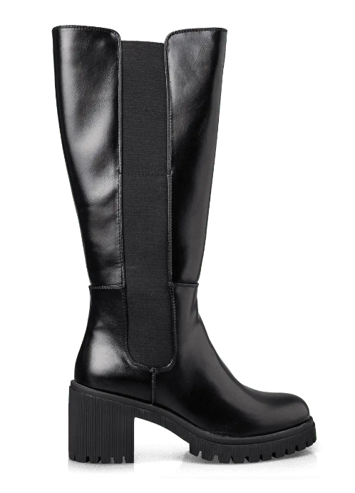BLOCK MID-HEELED BOOTS