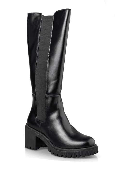 BLOCK MID-HEELED BOOTS