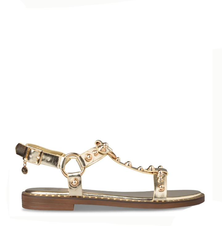 STUDDED FLAT SANDALS