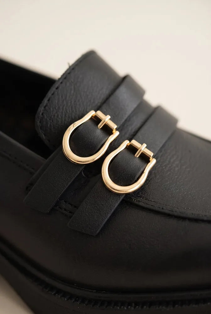 Loafers με Τετράγωνο Τακούνι και Λουράκι με Αγκράφα RAGAZZA 0345