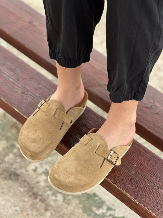 Clogs ανατομικά από δέρμα καστόρι