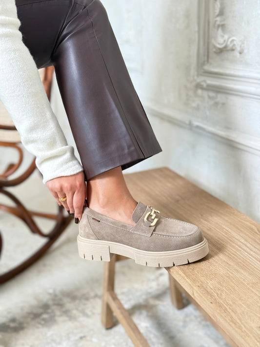Ragazza Suede δερμάτινα loafers  0190