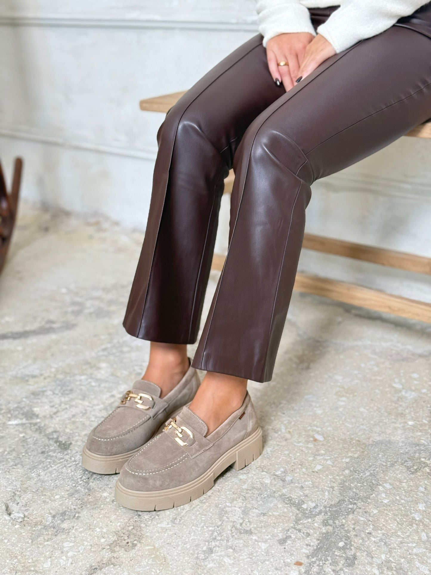 Ragazza Suede δερμάτινα loafers  0190