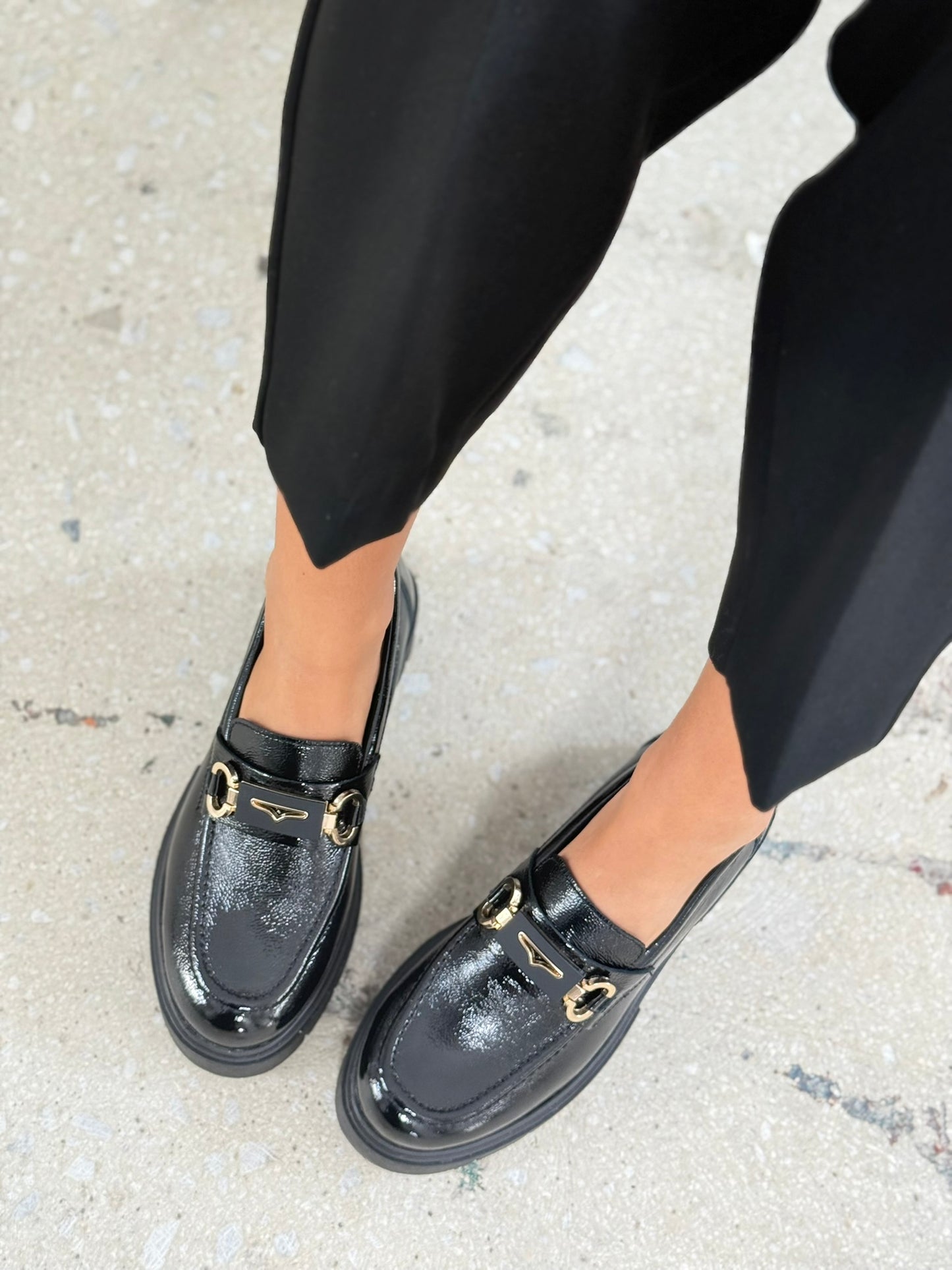 Ragazza δερμάτινα loafers 0197