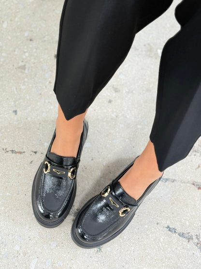 Ragazza δερμάτινα loafers 0197
