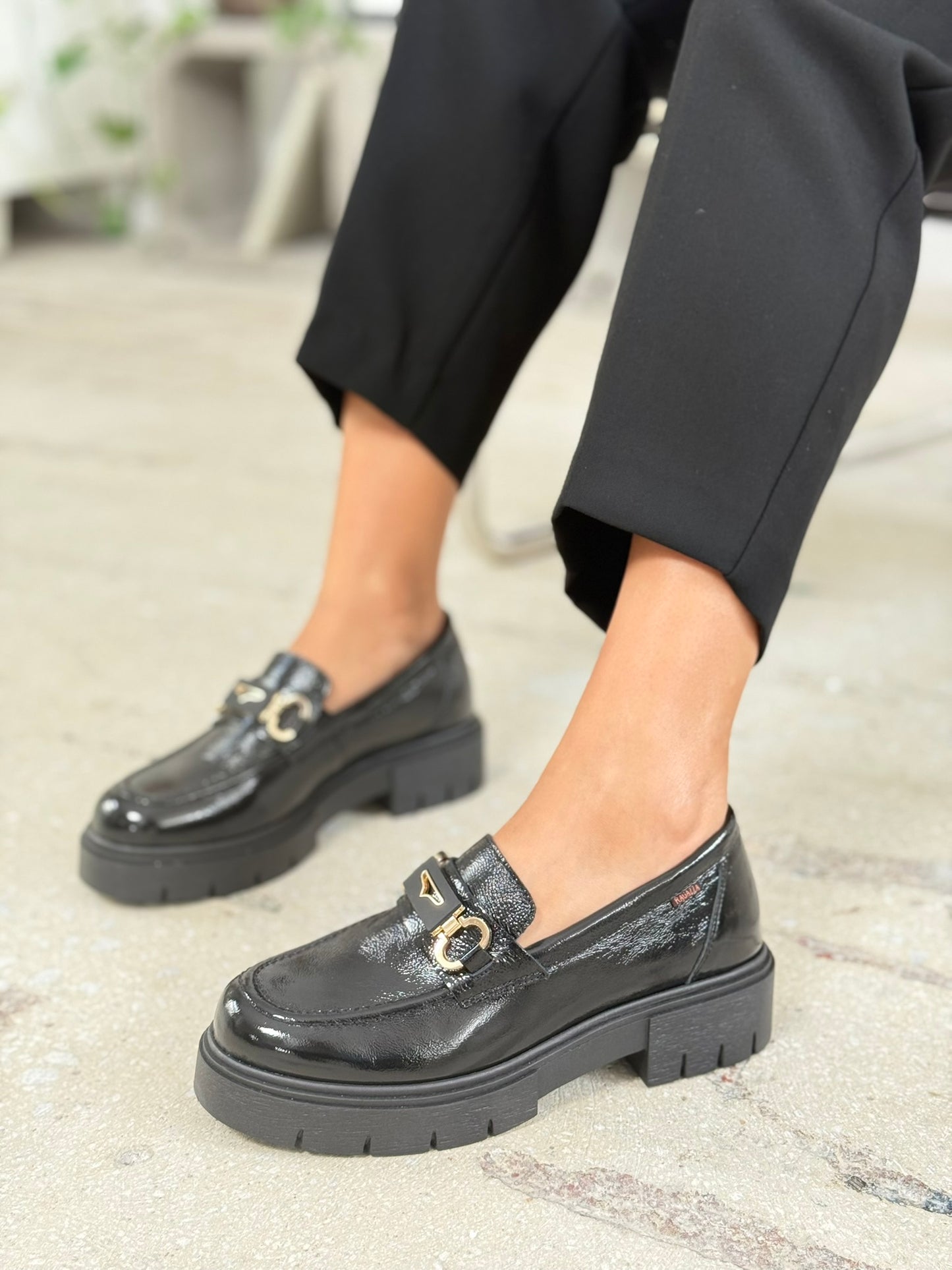 Ragazza δερμάτινα loafers 0197