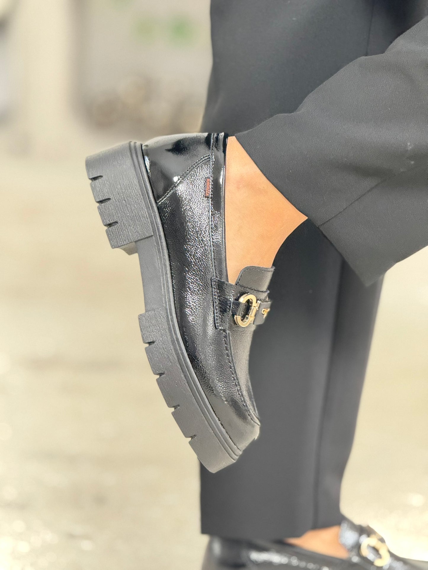 Ragazza δερμάτινα loafers 0197