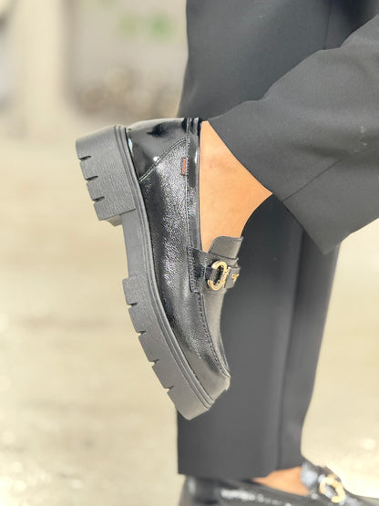 Ragazza δερμάτινα loafers 0197