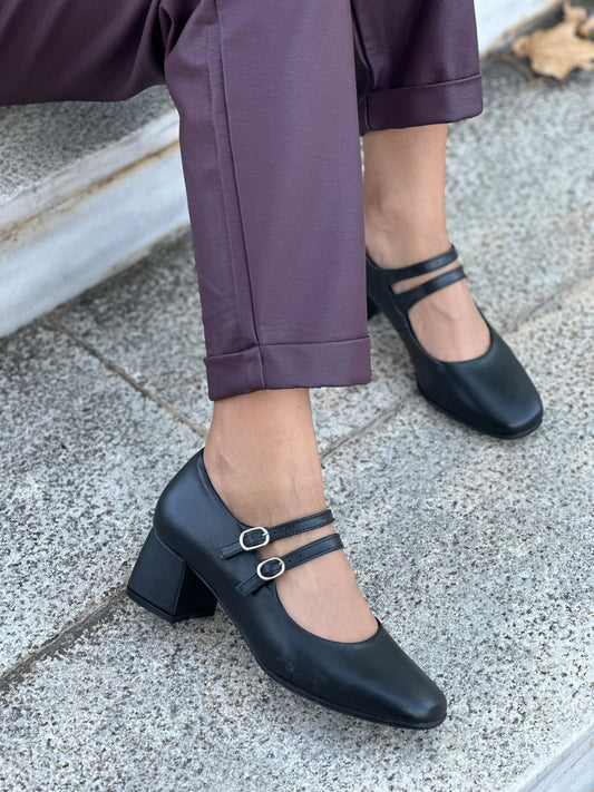 Γόβες δερμάτινες Mary Janes Ragazza