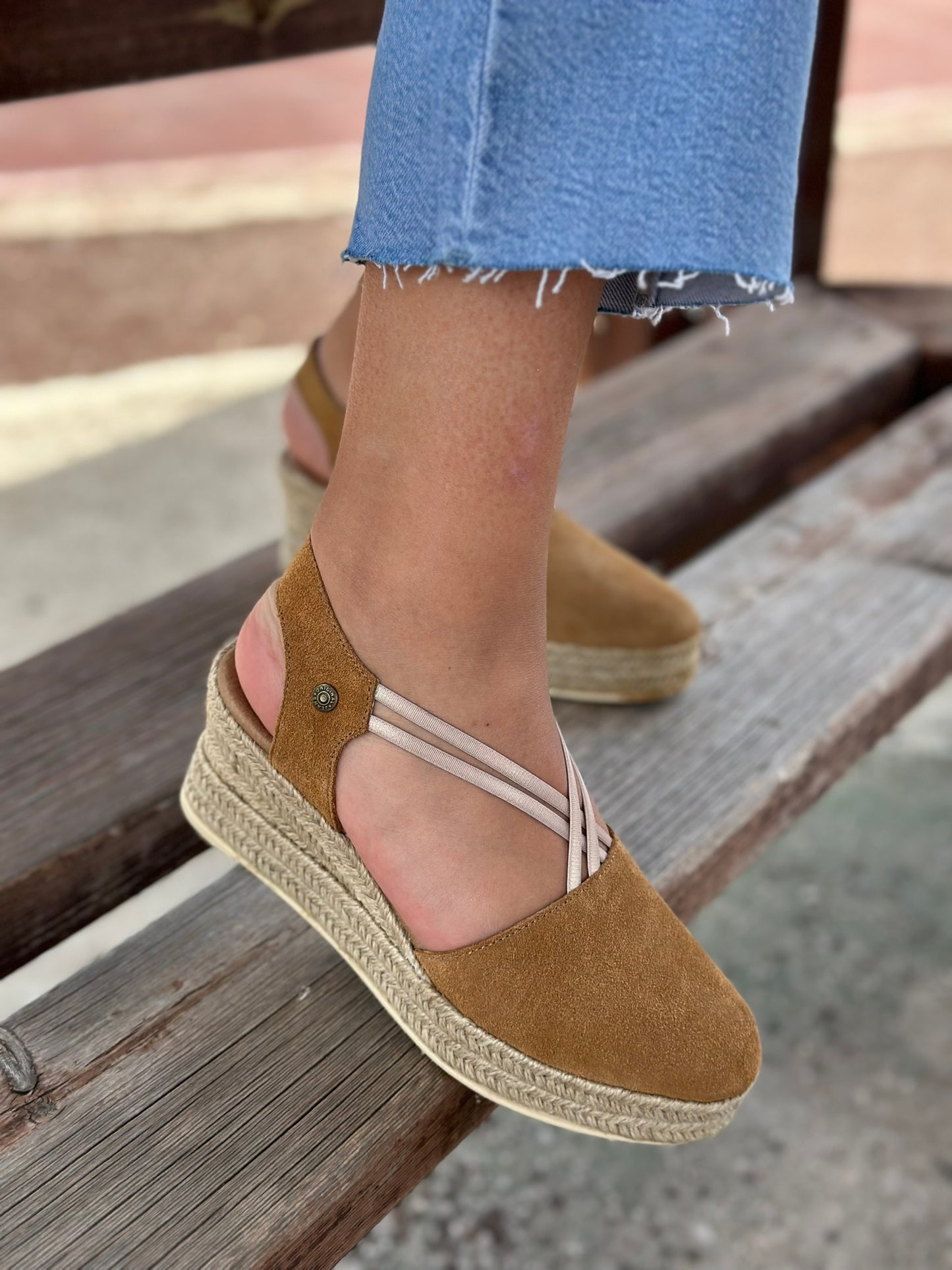 Εσπαντρίγιες platforms δερμάτινες με λάστιχα Ragazza 0705