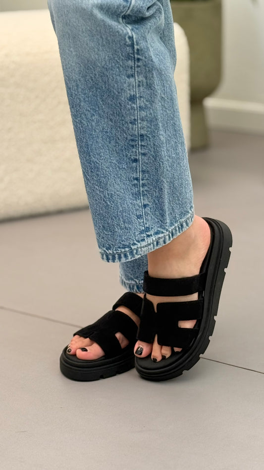 Flatform σανδάλια δερμάτινα Ragazza 01024