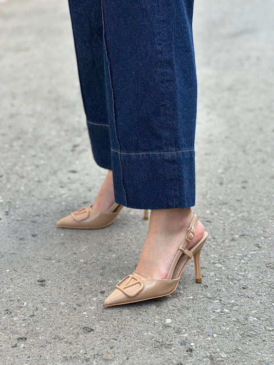 SLINGBACK STILETTO PUMPS