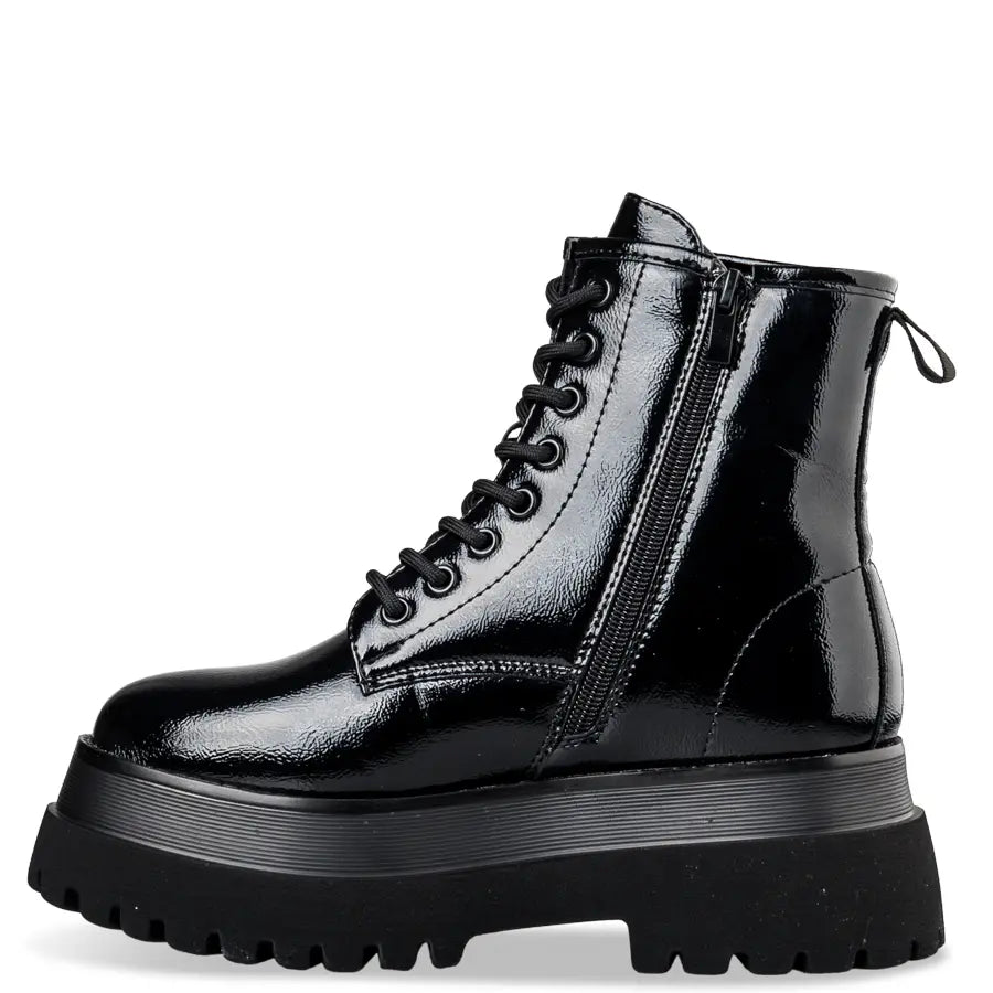 SHINY COMBAT BOOTS