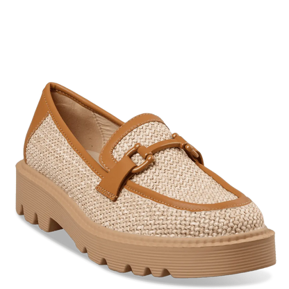 RAFFIA-EFFECT LOAFERS