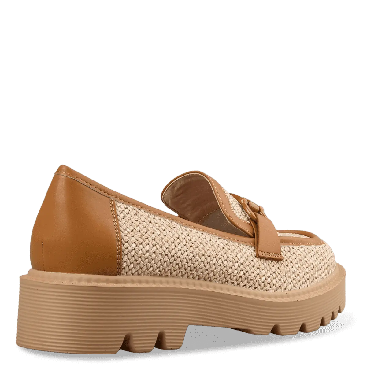 RAFFIA-EFFECT LOAFERS