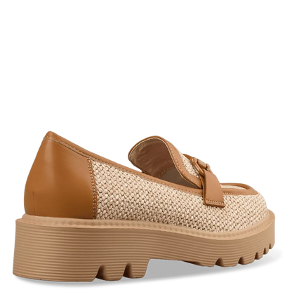 RAFFIA-EFFECT LOAFERS