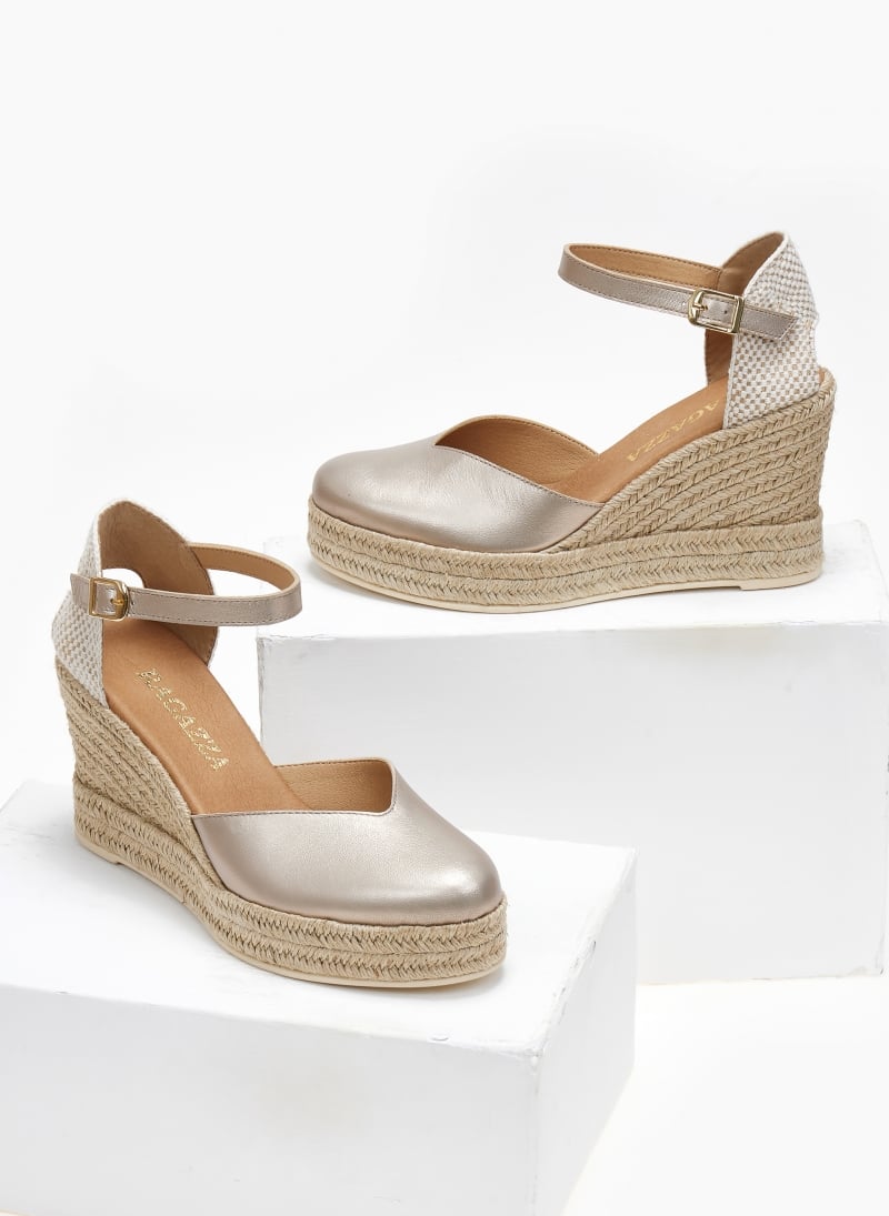 Εσπαντρίγιες platforms δερμάτινες Ragazza 0699