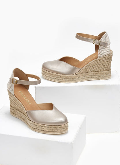 Εσπαντρίγιες platforms δερμάτινες Ragazza 0699