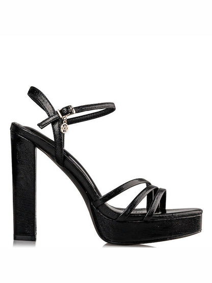 Envie Shoes Γυναικεία Πέδιλα με Χοντρό Ψηλό Τακούνι