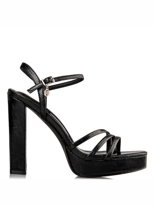 Envie Shoes Γυναικεία Πέδιλα με Χοντρό Ψηλό Τακούνι