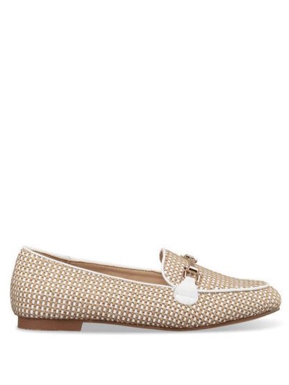 RAFFIA-EFFECT LOAFERS