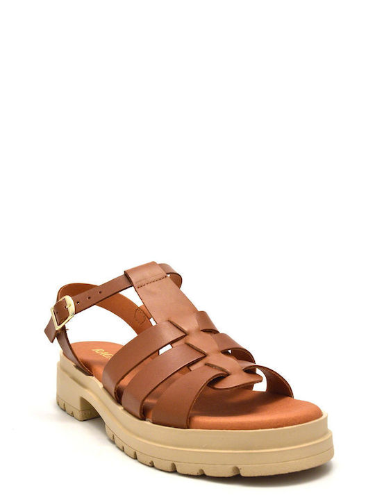Σανδάλια flatforms δερμάτινα Ragazza 0544