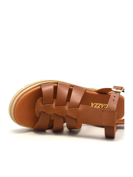 Σανδάλια flatforms δερμάτινα Ragazza 0544