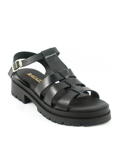 Σανδάλια flatforms δερμάτινα Ragazza 0544