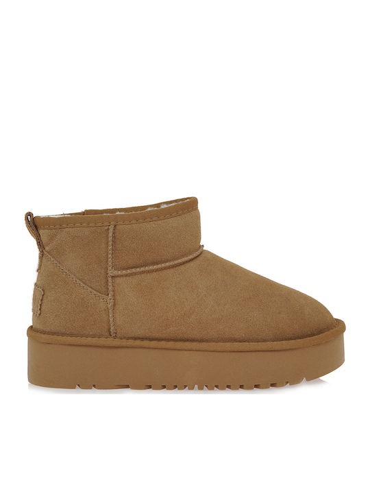 Seven Suede Γυναικεία Μποτάκια