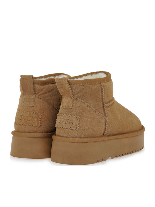 Seven Suede Γυναικεία Μποτάκια