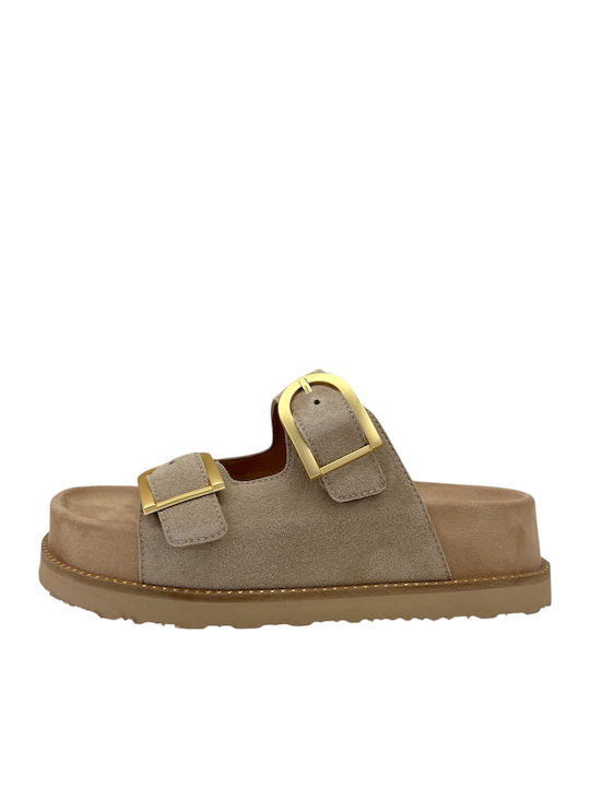 RAGAZZA δερμάτινα σανδάλια FLATFORMS 01253