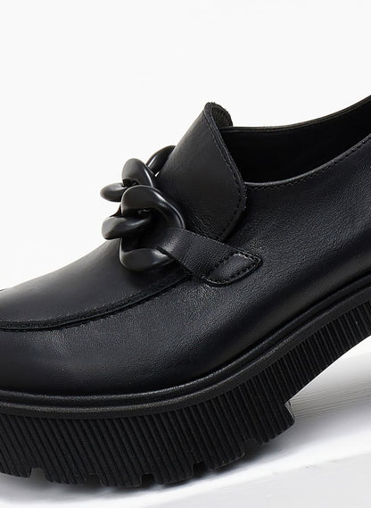Loafers δερμάτινα chunky με αλυσίδα Ragazza