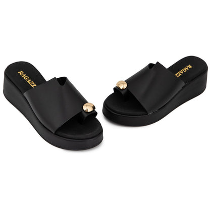 RAGAZZA δερμάτινα σανδάλια FLATFORMS 01153