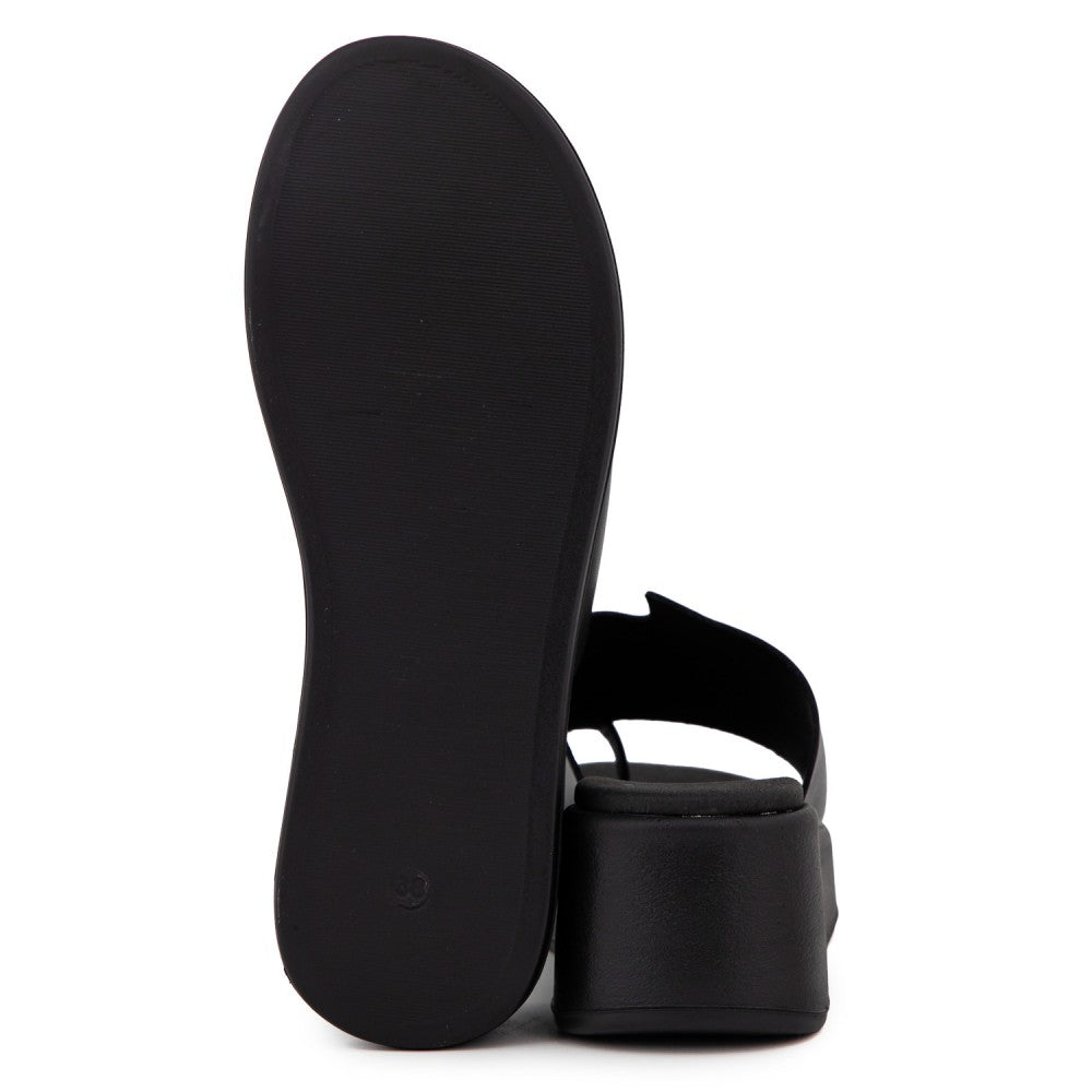 RAGAZZA δερμάτινα σανδάλια FLATFORMS 01153