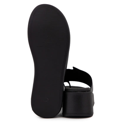 RAGAZZA δερμάτινα σανδάλια FLATFORMS 01153