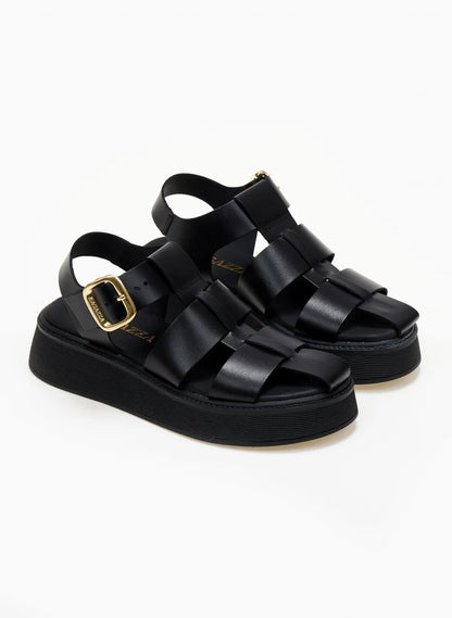 Σανδάλια flatforms fisherman από γνήσιο δέρμα Ragazza 01231