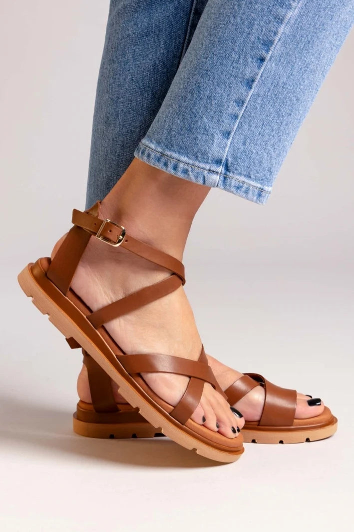 Σανδάλια gladiator δερμάτινα Ragazza 01075